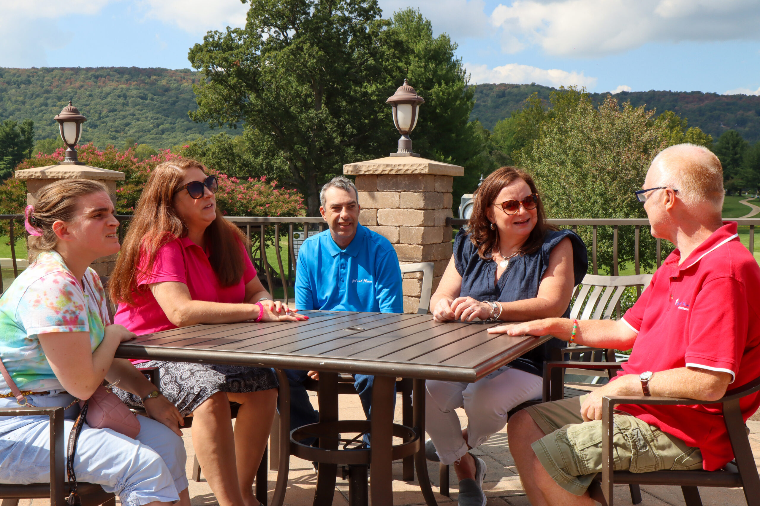 Gabriel Homes staff and residents at the golf tournament.