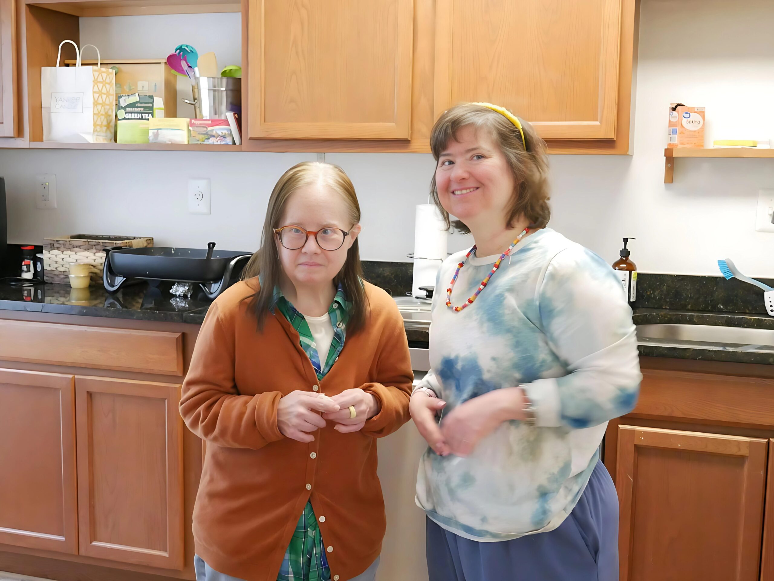 Two Gabriel Homes residents at ladies' night.