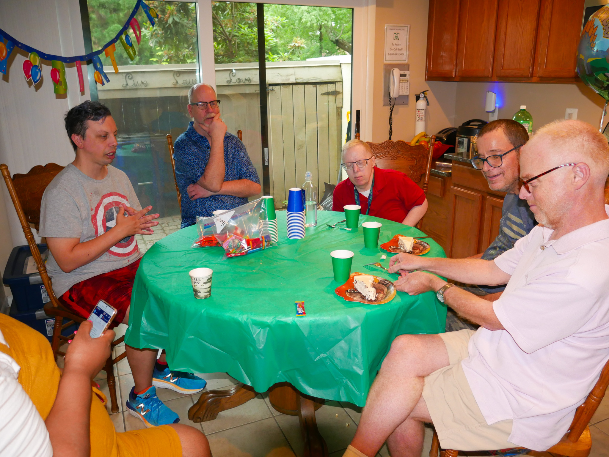 Gabriel Homes residents at birthday party.