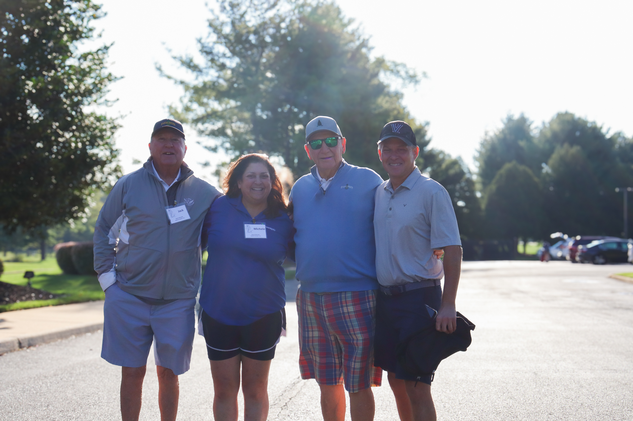 (Left to right) Jack Mannion, Michele Bolos, Michael Holupka, and a golfer at the annual Gabriel Homes Golf Tournament.