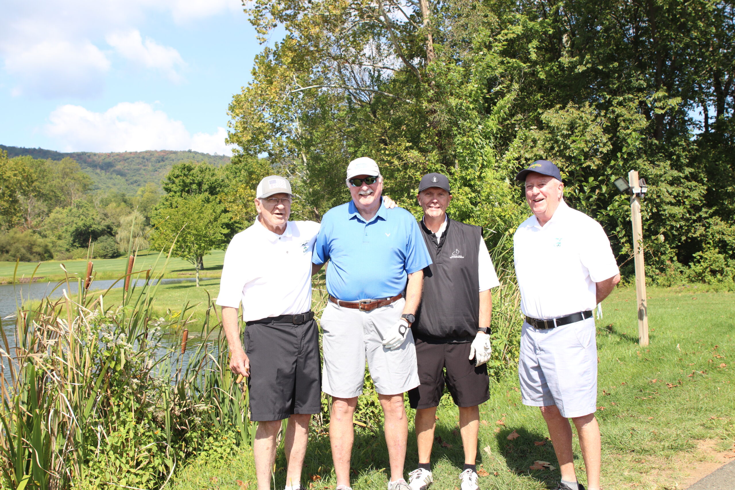 Jack Mannion (right) at the Gabriel Homes golf tournament.