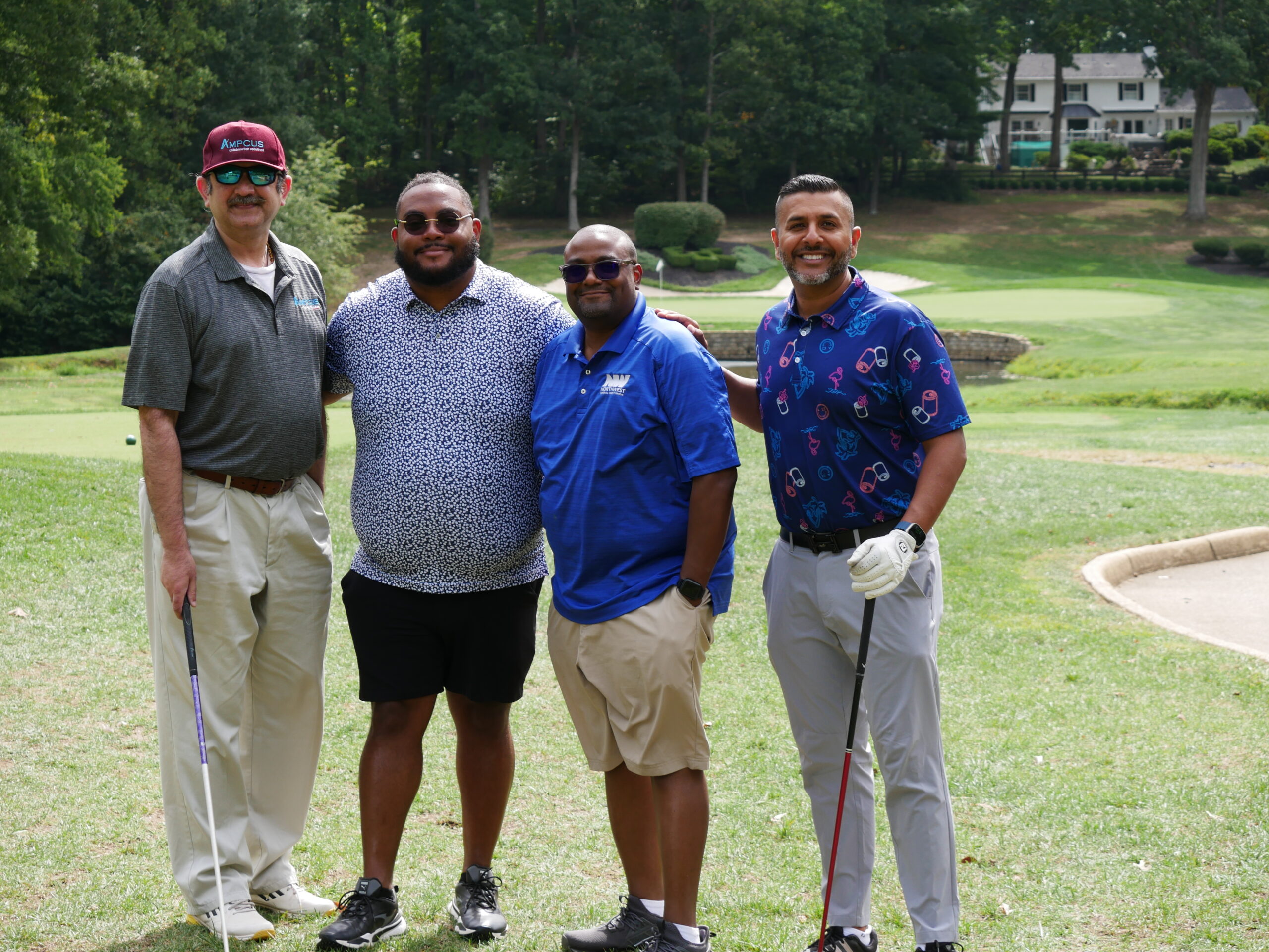 Golfers at Gabriel Homes golf tournament. The participants are from Northwest Federal Credit Union.