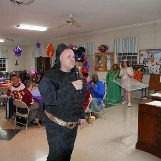 Gabriel Homes residents at the Boo Bash, a Halloween party.