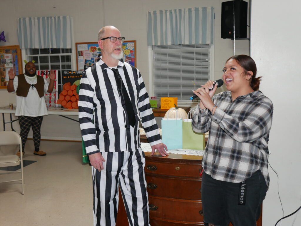 Gabriel Homes resident at the Boo Bash, a Halloween party.