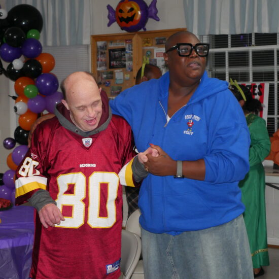 Gabriel Homes resident at the Boo Bash, a Halloween party.