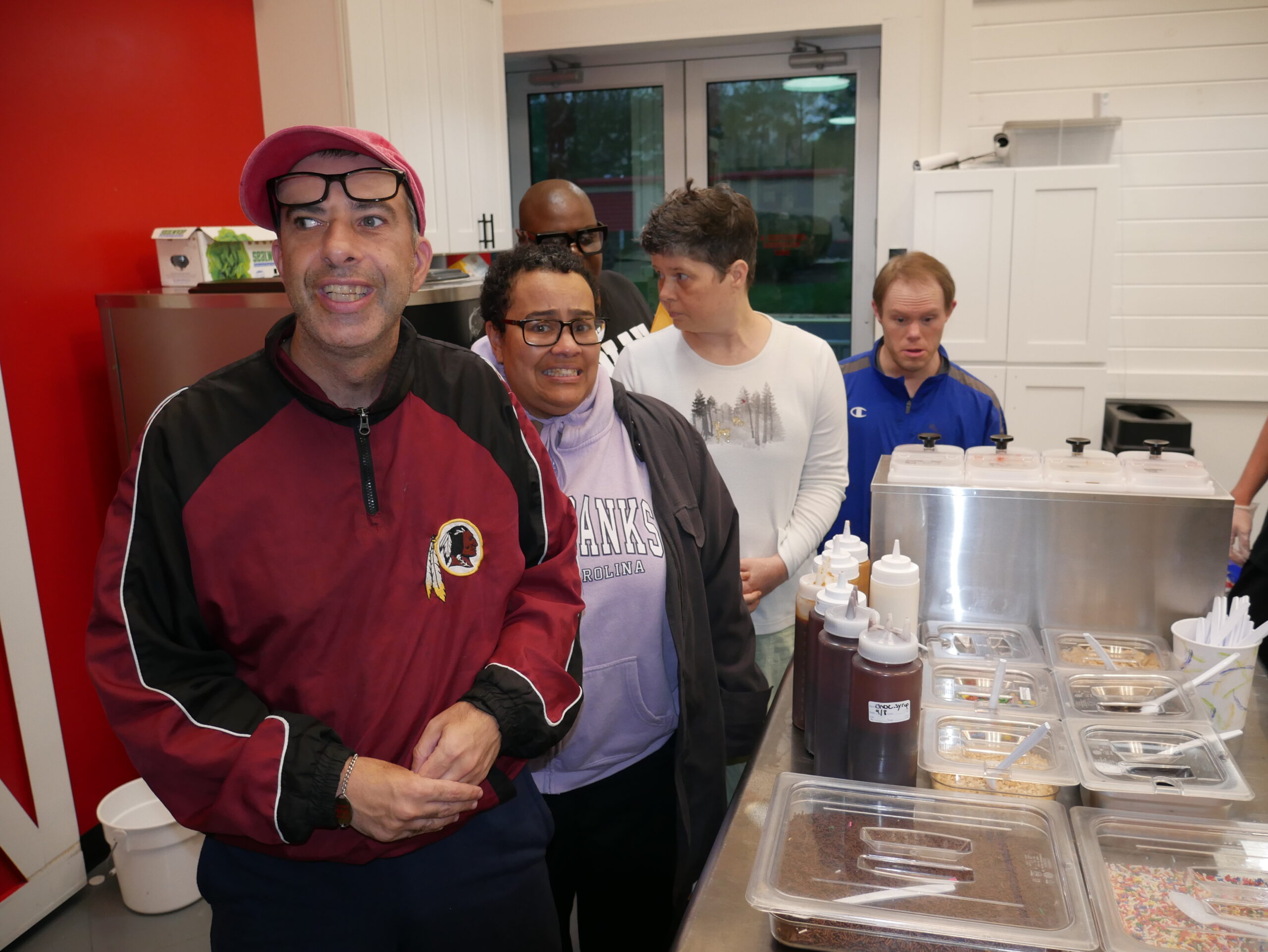 Gabriel Homes residents at MooThru Herndon for an ice cream social.