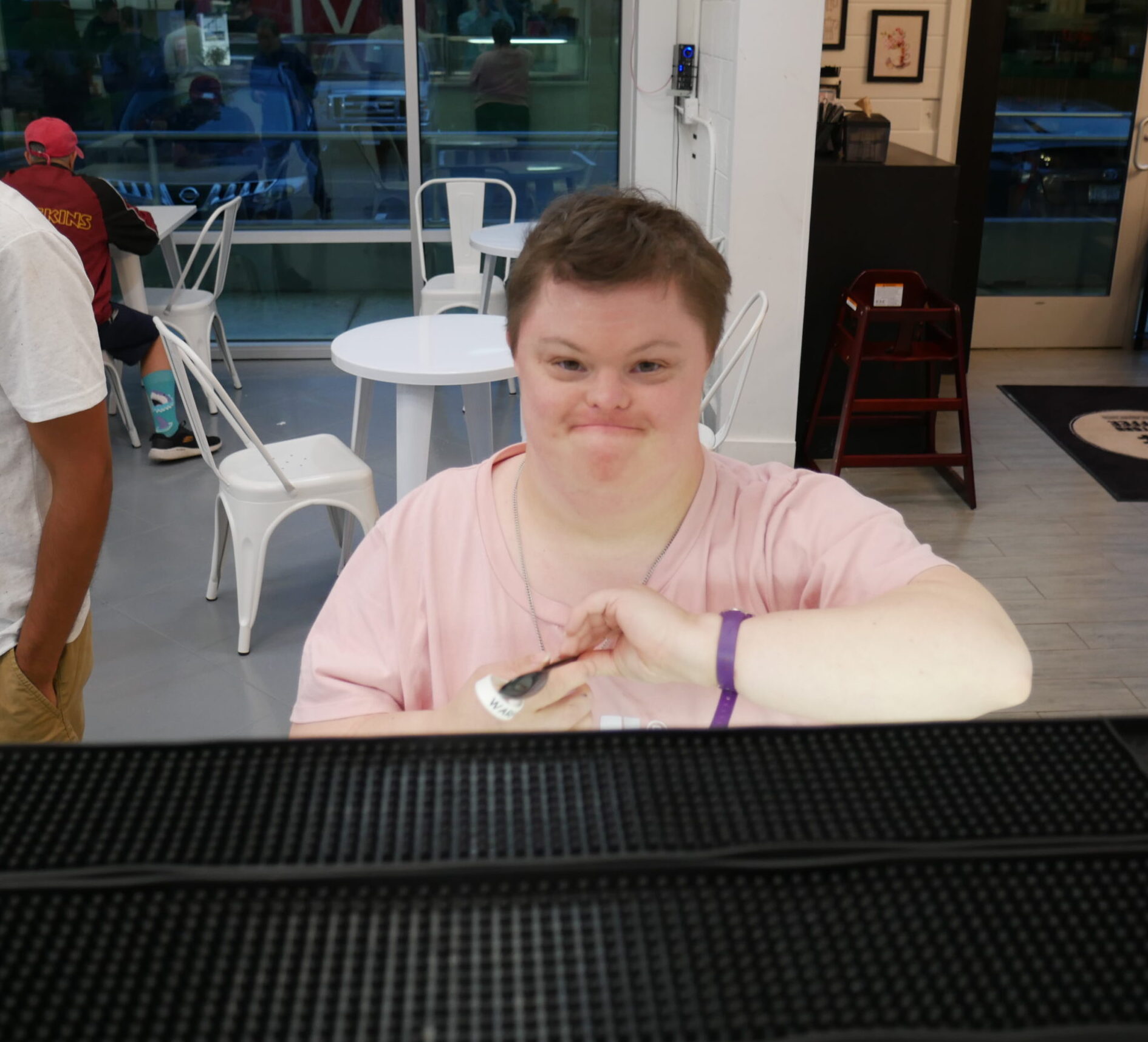 Gabriel Homes resident enjoying local ice cream at MooThru in Herndon.