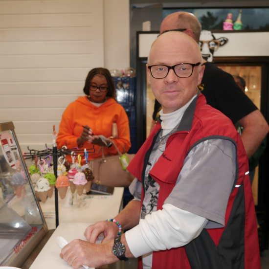 Gabriel Homes resident enjoying local ice cream at MooThru in Herndon.