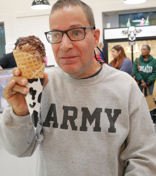 Gabriel Homes resident enjoying local ice cream at MooThru in Herndon.