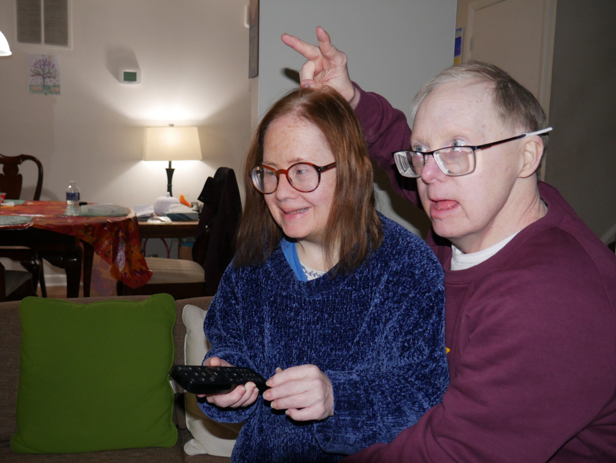 Gabriel Homes residents watching game shows.