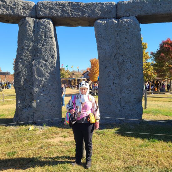 Gabriel Homes resident at Cox Farms at Foamhenge, a recreation of Stonehenge.