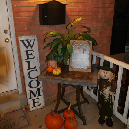 Thanksgiving decorations at Gabriel Homes.