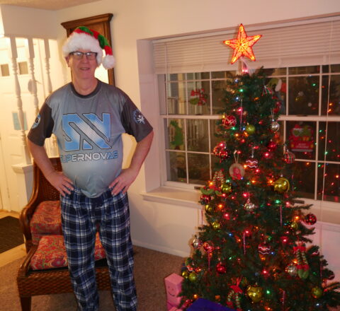 Gabriel Homes resident with his Christmas 2024 decorated home.