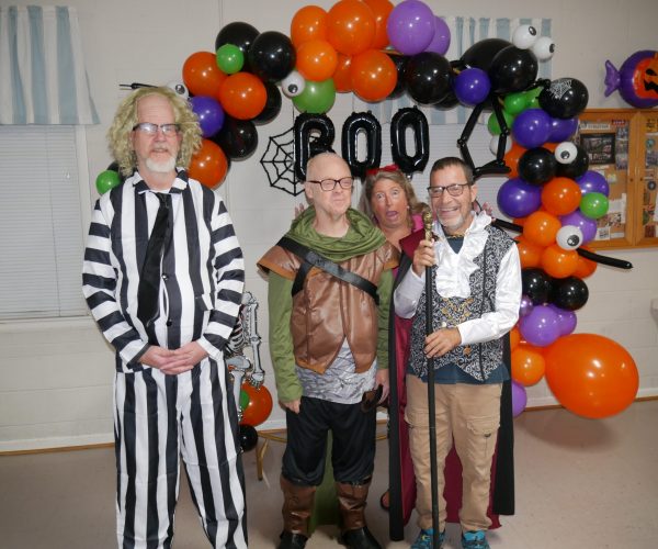 Gabriel Homes residents at Boo Bash, a Halloween party.