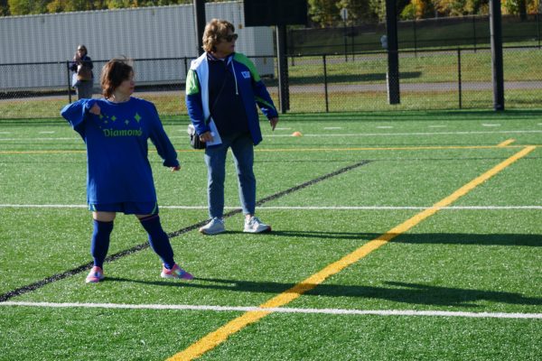 Gabriel Homes resident playing Special Olympics soccer.