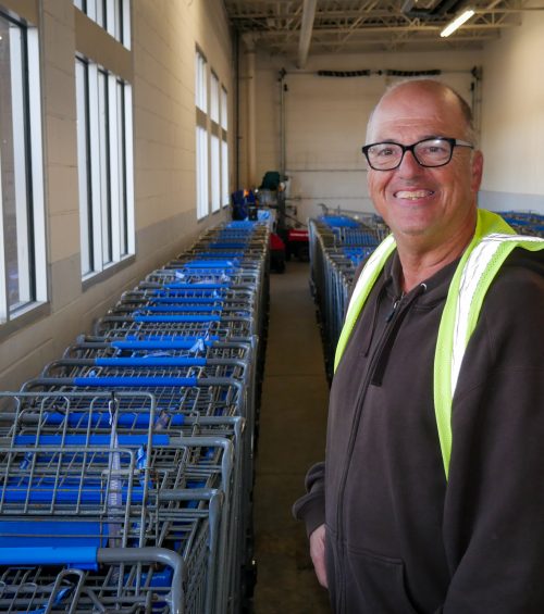 Gabriel Homes resident working at Walmart.