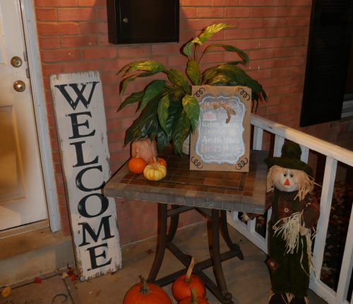 Thanksgiving decorations at Gabriel Homes.