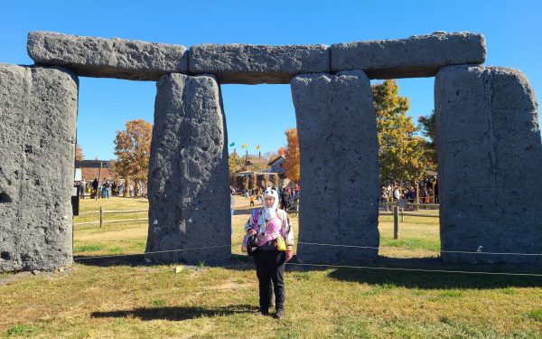 Gabriel Homes resident at Cox Farms at Foamhenge, a recreation of Stonehenge.