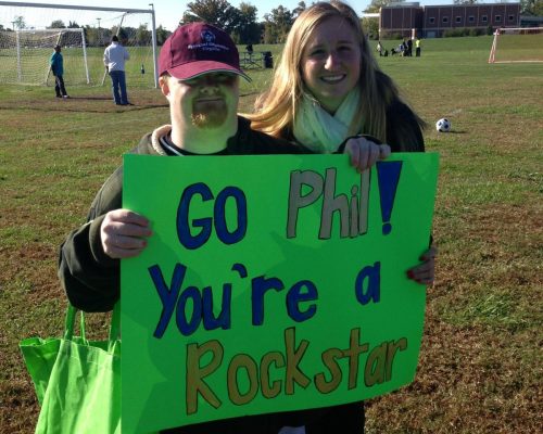 Sarah Carwile (right), board member at Gabriel Homes, at the Special Olympics.